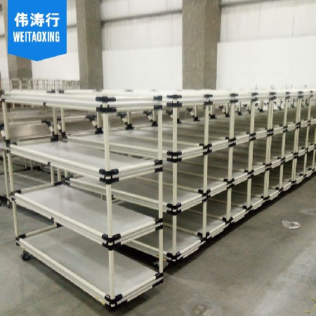 防靜電周轉(zhuǎn)車物料靜音手推車不銹鋼手推車電商揀貨車精益管手推車
